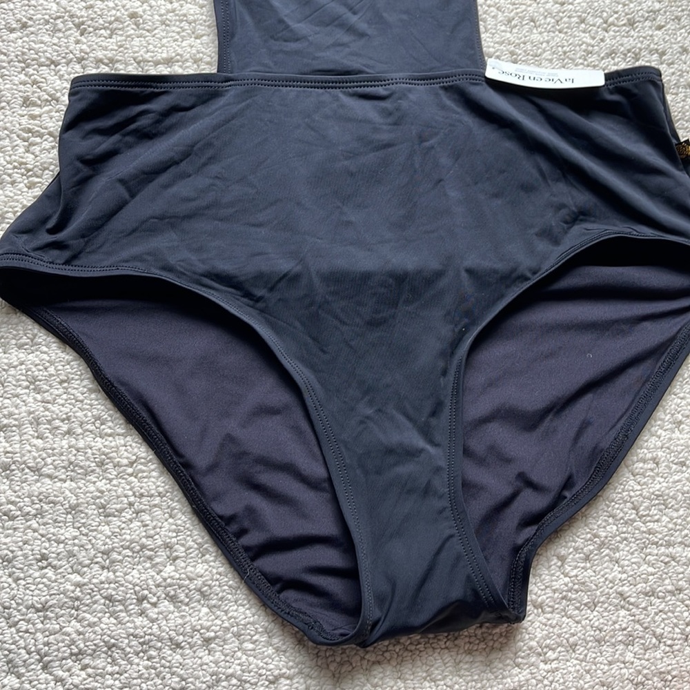 La Vie en Rose NWT Black ROSA High Neck One-piece Swimsuit CHOOSE SIZE - Picture 5 of 10